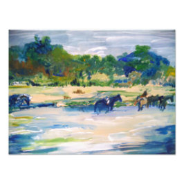 Chincoteague Ponies Painting #1 Fotodruck
