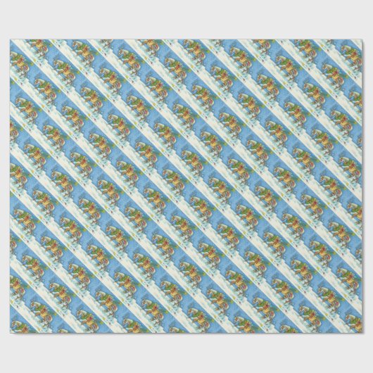 CHINCOTEAGUE PONY & COLT CHRISTMAS WRAPPPAPIER GESCHENKPAPIER (Flach)