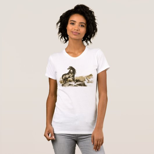 Chincoteague Pony-Kunst-Illustration T-Shirt (Vorne ganz)