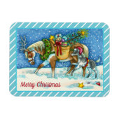 CHINCOTEAGUE PONY, URLAUB CHRISTMAS PORSE MAGNET (Horizontal)