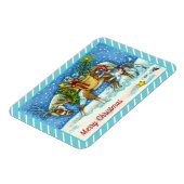 CHINCOTEAGUE PONY, URLAUB CHRISTMAS PORSE MAGNET (Linke Seite)