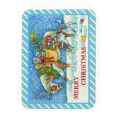 CHINCOTEAGUE PONY, URLAUBSCHRISTMAS PORSE MAGNET (Vertikal)