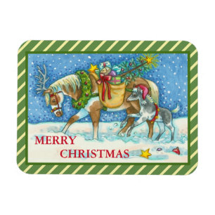 CHINCOTEAGUE PONY, URLAUBSCHRISTMAS PORSE MAGNET
