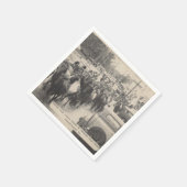 Chincoteague Pony Vintag 1941 Postcard Serviette (Ecke)