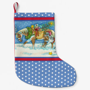 CHINCOTEAGUE-PONYS AUF DEM WEG NACH HAUSE ZU WEIHN KLEINER WEIHNACHTSSTRUMPF