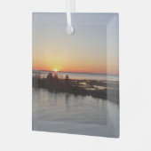 Chincoteague Sunset I Virginia Landschaft Ornament Aus Glas (Vorderseite links)