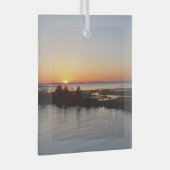 Chincoteague Sunset I Virginia Landschaft Ornament Aus Glas (Vorderseite Rechts)