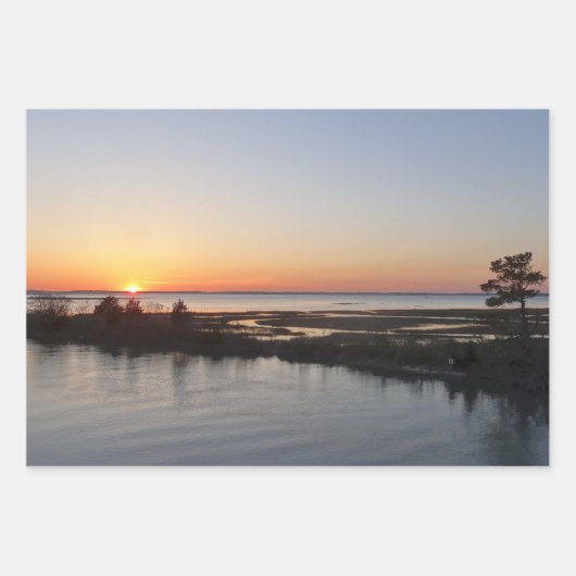 Chincoteague Sunset II Virginia Landschaft Geschenkpapier Set (Vorderseite 2)