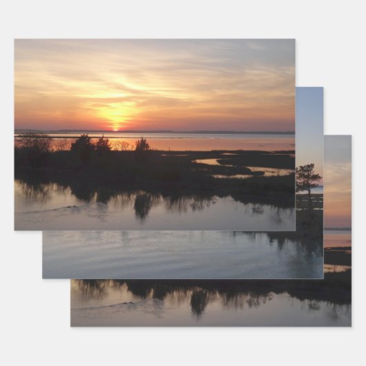 Chincoteague Sunset II Virginia Landschaft Geschenkpapier Set (Set)