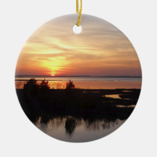 Chincoteague Sunset II Virginia Landschaft Keramik Ornament