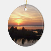 Chincoteague Sunset II Virginia Landschaft Keramik Ornament (Links)