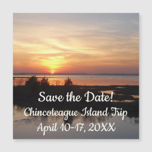 Chincoteague Sunset II Virginia Landschaft Magnetkarte