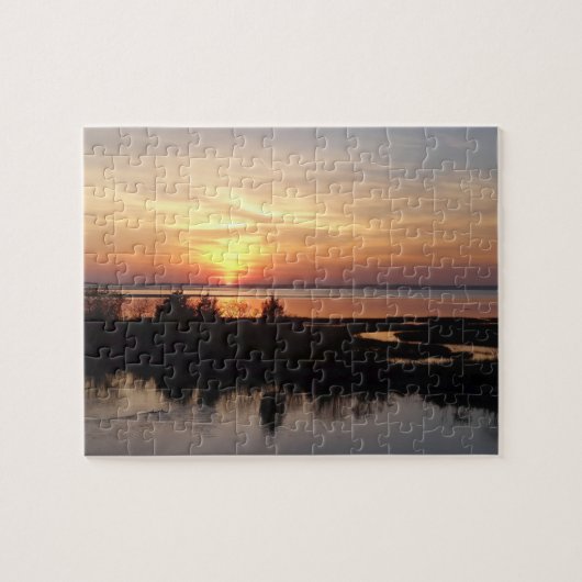 Chincoteague Sunset II Virginia Landschaft Puzzle (Horizontal)