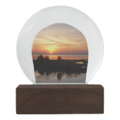 Chincoteague Sunset II Virginia Landschaft Schneekugel (Rückseite)