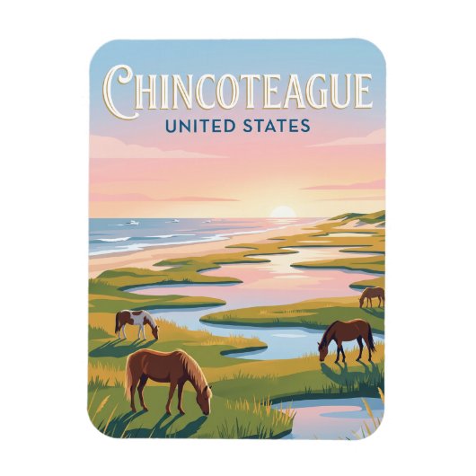 Chincoteague Virginia Magnet (Vertikal)