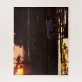 Chincoteague Walking in water at Sunset Puzzle (Vertikal)