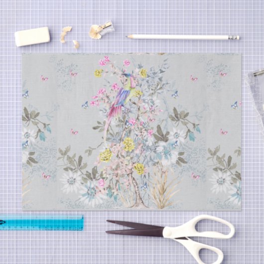 Chine soirée, Toile, Naturszene, antique, muster, Seidenpapier (Handwerk)