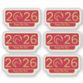 Chines New Year Horse Perfect Gift Aufkleber (Vorderseite)