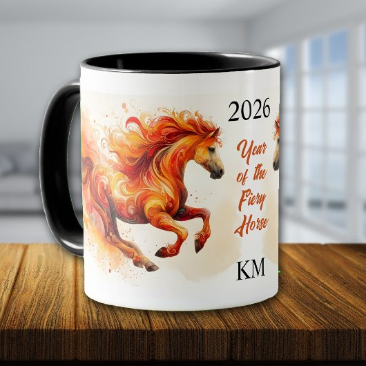Chinese 2026 Year of the Fiery Horse Mug 2 Tasse