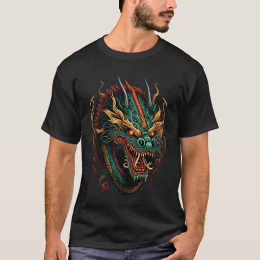 Chinese Asian Culture Dragon Japanese 2 T-Shirt (Vorderseite)