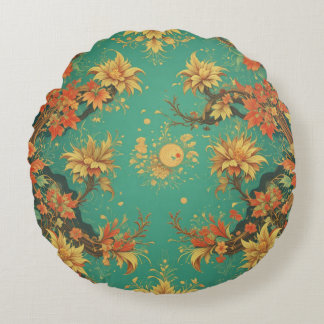 chinese background round pillow rundes kissen