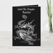 Chinese Black Dragon Mythical Creature Karte (Vorderseite)