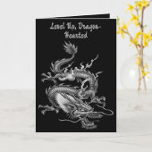 Chinese Black Dragon Mythical Creature Karte (Gelbe Blume)