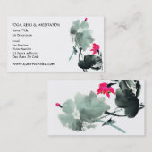 Chinese-Bürsten-Malerei-Kunst LOTUSS | Visitenkarte (Vorne/Hinten)