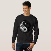 Chinese Cats Yin Yang Symbol Cat Sweatshirt (Vorne ganz)