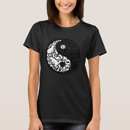 Chinese Cats Yin Yang Symbol Cat T-Shirt (Vorderseite)