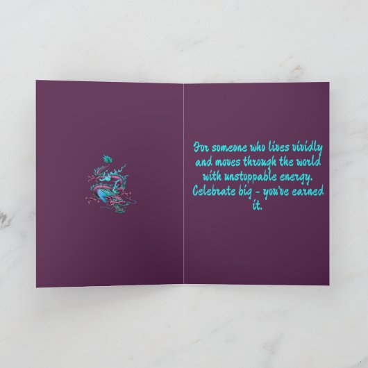 Chinese Cloud Dragon Mythical Rain Maker Creature  Karte (Innenseite)