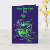 Chinese Coiling Dragon Mythical Time Controlling   Karte (Gelbe Blume)