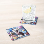 Chinese Crested Birthday Rechteckiger Pappuntersetzer (Vor Ort)