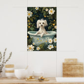 Chinese Crested Dog In Bathtub Poster, Funny Dog Poster (Küche)