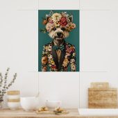 Chinese Crested Dog In Suit Poster, Chinese Poster (Küche)