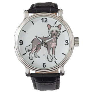 Chinese Crested Dog Wrist Watch Stylish Pet Armbanduhr