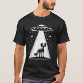 Chinese Crested Mom Dad Dog Funny Alien UFO Men Wo T-Shirt (Vorderseite)