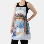 Chinese Crested Snowy Gazebo Christmas Art Schürze (InSitu)