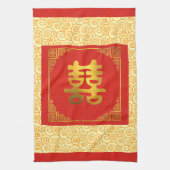 Chinese double happiness cloth geschirrtuch (Vertikal)
