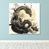 Chinese dragon 2 leinwanddruck (Insitu (Holzboden))