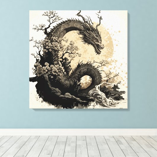 Chinese dragon 2 leinwanddruck (Insitu (Holzboden))