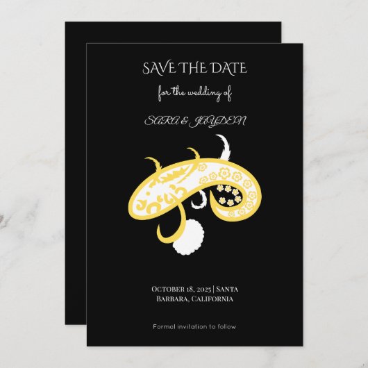 Chinese Dragon Art – Mandala Paisley Boho Poster Save The Date (Vorne/Hinten)