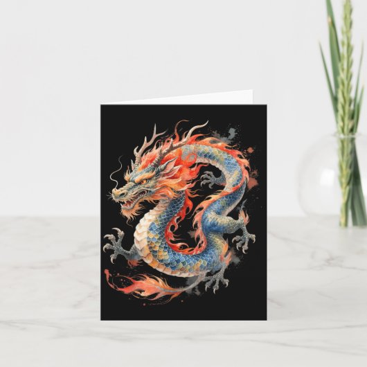 Chinese Dragon Asian Mythology Zodiac  Karte (Vorderseite)