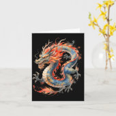 Chinese Dragon Asian Mythology Zodiac Karte (Gelbe Blume)