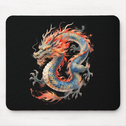 Chinese Dragon Asian Mythology Zodiac  Mousepad (Vorne)