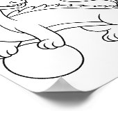 Chinese Dragon Coloring Page Poster (Ecke)