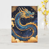 chinese dragon greeting card karte (Gelbe Blume)