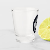 Chinese Dragon in Black and White Personalized Schnapsglas (Links)