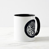 Chinese Dragon in Black and White Personalized Tasse (VorderseiteRechts)