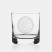 Chinese Dragon in Black and White Personalized Whiskyglas (Rückseite)